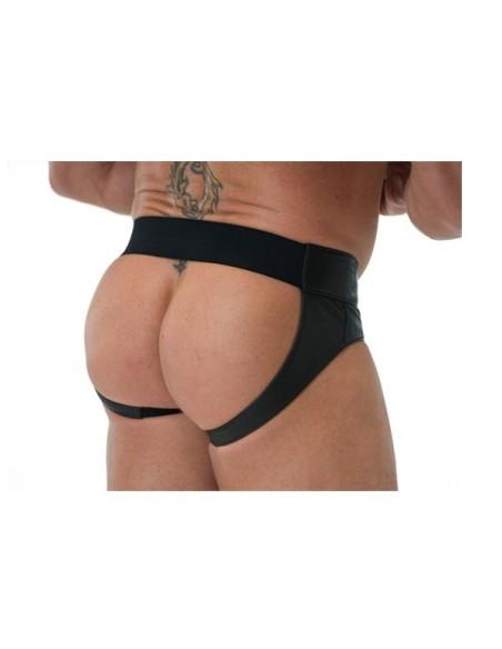 Leather Frat Jock White