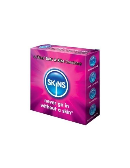 SKINS 4 Dots and Ribs Condoms