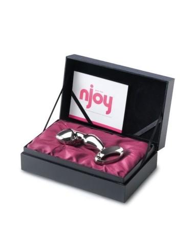 Steel + Glass Anal Toys NJOY Pfun Plug