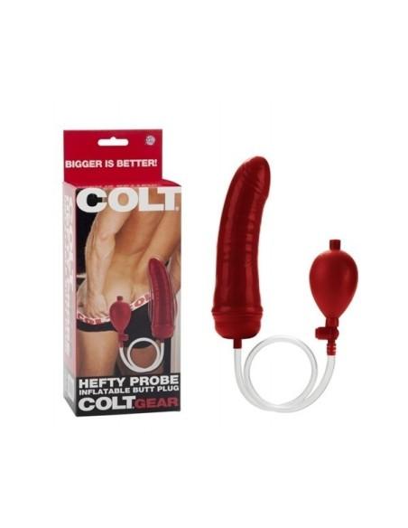 Colt Hefty Probe Inflatable Butt Plug - Red