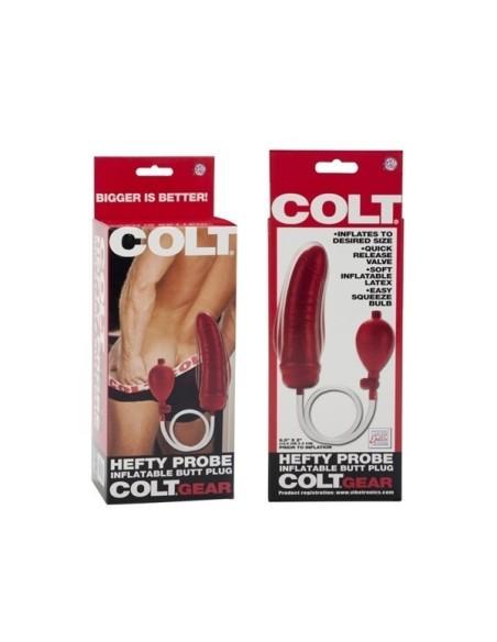 Colt Hefty Probe Inflatable Butt Plug - Red
