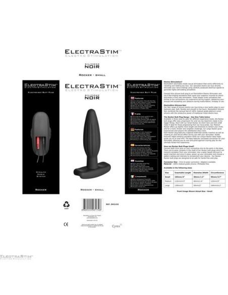ElectraStim Silicone Noir -Rocker- Small Butt Plug