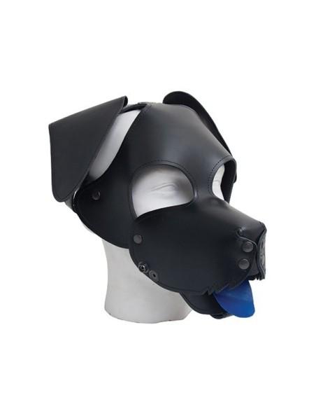 Leather Floppy Dog Hood Black Black