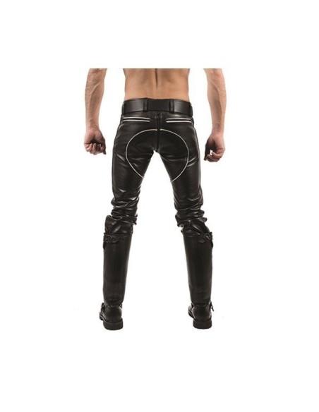 Mister B Leather FXXXer Jeans Black-White