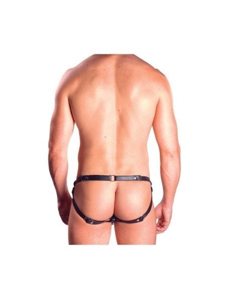 Leather Posing Pouch 3 Belts Full Conestuds